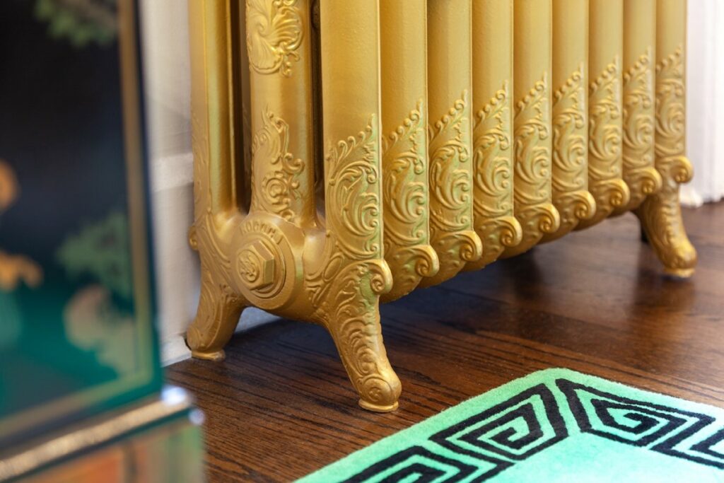 Restored Rococo radiator by American Radiator Company in The Norman on West 93rd Street New York